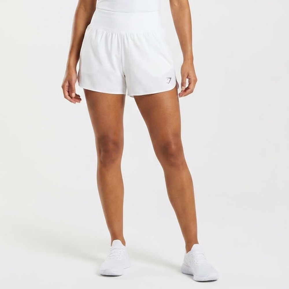 Gymshark White Athletic Running Shorts